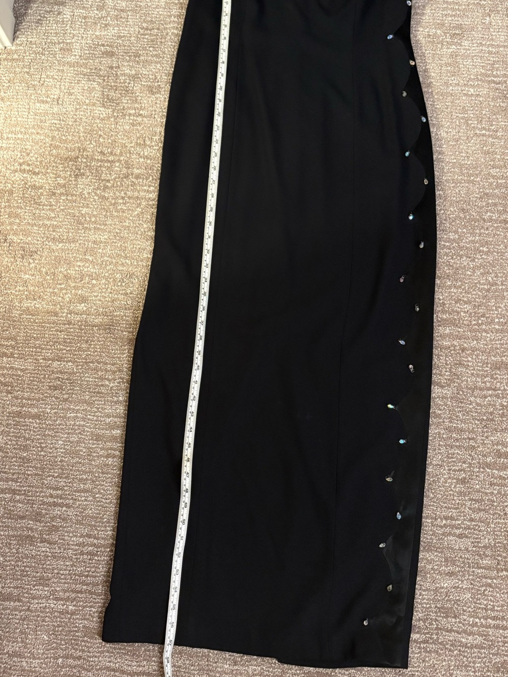Vintage Y2K Junnie Leigh New York Black Evening Dress & Jacket Swarovski Crystal - Picture 9 of 11